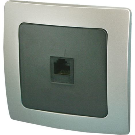 Base téléphonique RJ11 encastrée. Blanc Electro Dh 36.535/RJ11/B 843055552137831