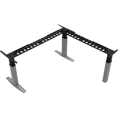 STIER Elektrisch höhenverstellbares Gestell für Eckschreibtisch 501-23, 68-120cm, 175 Nutzlast, Breite variierbar