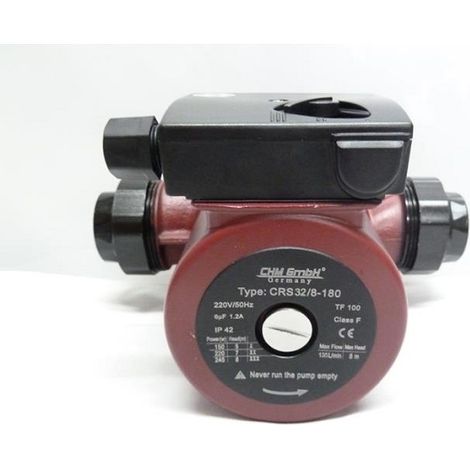 CHM – Pompe de circulation 32-80/180 – Débit 135 L/min – Hauteur de refoulement 8 m – Tension 220V – Contrôle de vitesse à 3 niveaux (1/5)