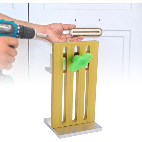 Montagevorrichtung für Kellertüren aus Aluminium [Leichte, verstellbare Legierung] + [Schnellverstellbare Vorrichtung] + [Profi-Set mit Kleberückseite]