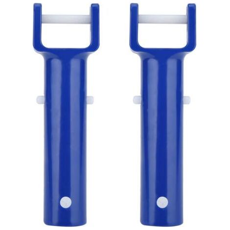 Lot de 2 Poignée de Remplacement Piscine - Articulation Fixation pour Manche Télescopique