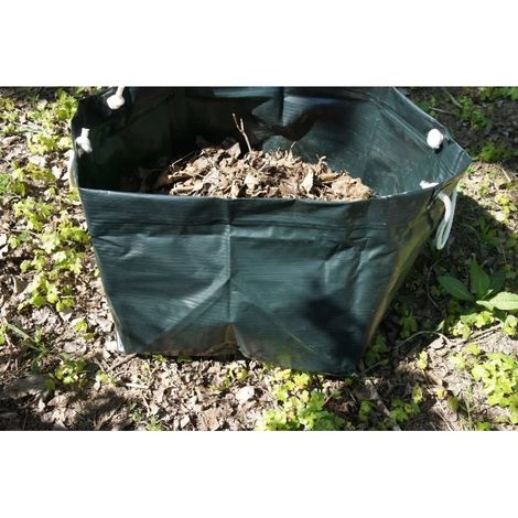 CHALET & JARDIN Sac à déchets de jardin TITANIUM – 47 x 47 x 45 cm – polyéthylène résistant (1/2)