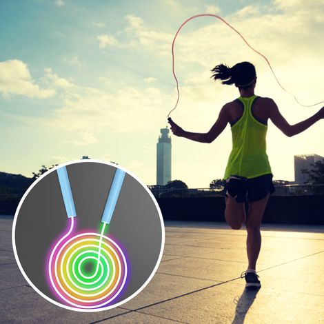 Corde à sauter lumineuse LED pour enfants, idéale pour le sport et le fitness. (1/5)