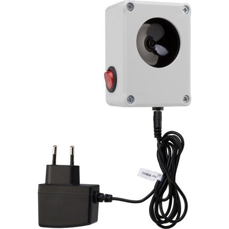 Bricoline – Répulsif électronique ultrasons rongeurs 1000m² – Fréquence 12-43kHz – Alimentation 6V – Certification IP65 pour extérieur