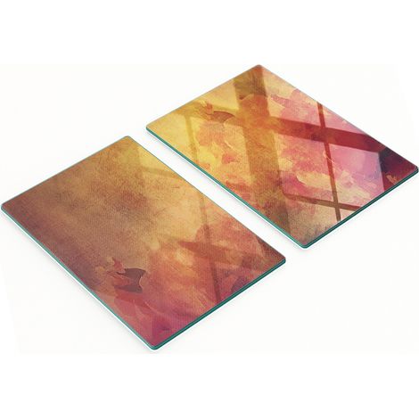 Tavole decorative multifunzionali da cucina in legno temperato con motivo floreale, 2x40x52 cm (1/5)