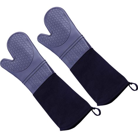 1 paire - Gants de cuisine en silicone extensibles - prismatiques (1/5)