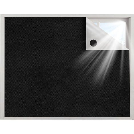 1 Rideau occultant, fixation magnétique, sans perçage, découpable, pour fenêtre, chambre, camping-car, noir (1/5)