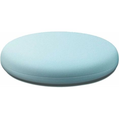 Rundes Stuhlkissen 35 cm, abnehmbarer Bezug, waschbar, aus Memory-Schaum, blau
