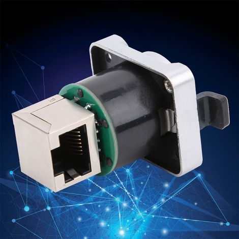 Connecteur RJ45 coudé, étanche, isolant rond, matériau PA, fiche aviation YTRJ45 (1/5)