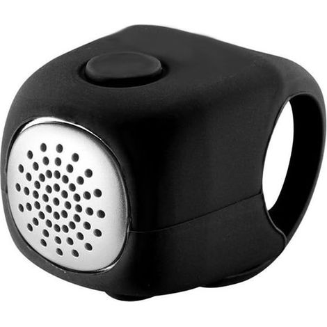 Sonnette de vélo électrique étanche, klaxon portable 100 dB avec 3 sons, pour vélo de route, VTT, BMX, scooter et vélo enfant, noir (1/5)