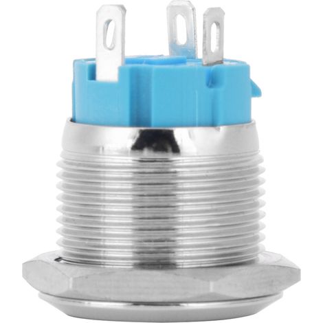 2 Stück gelbe, flache, selbstrückstellende 4-Pin-Taster mit Leuchte, DC 12 V 24 V, Schutzart IP65 (1/5)