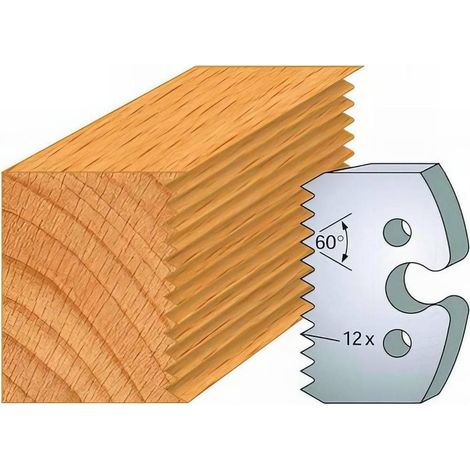 Jeu de 2 Fers Profilés Acier HT 50 x 5,5 mm - N°203 Enture multiple 4 mm - Outil de menuiserie - Diamwood