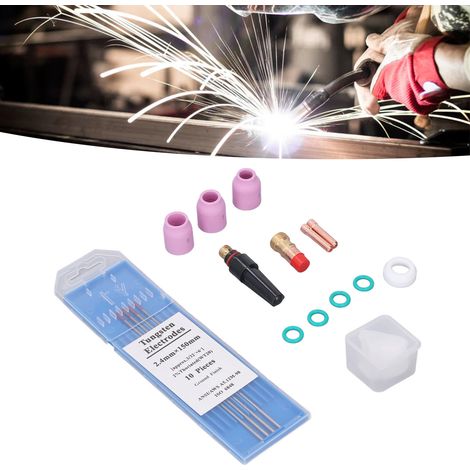 Ensemble de 17 pièces pour guide-verre de torche de soudage TIG (1/5)