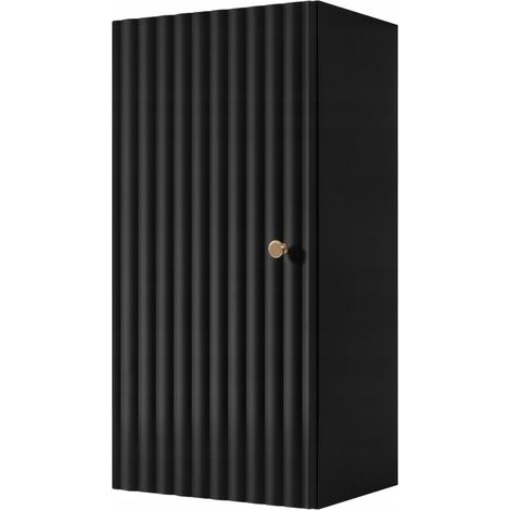 Demi colonne suspendue de salle de bain BELLO noir 35 × 68 cm (1/5)