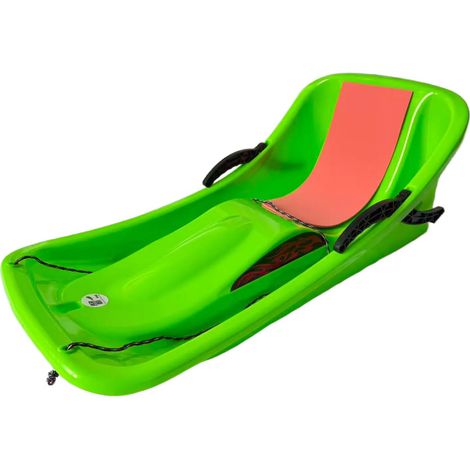 Aga Kinder Schlitten DS495 Grün, Schöne Kinderschlitten aus Kunststoff, stabile und hochwertige Schneeschlitten, Bobs für Kinder