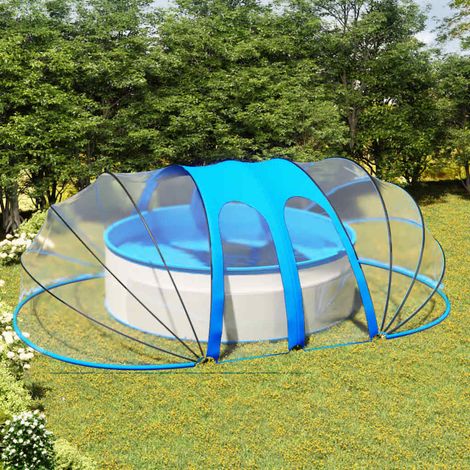 Dôme de piscine avec portes enroulables en PVC et fibre de verre 620 x 410 x 210 cm - PANGIVO (1/5)