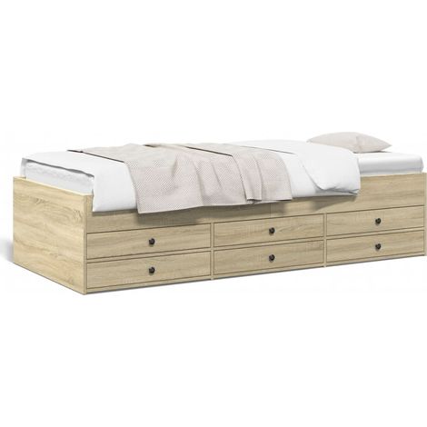 Maison Exclusive - Tagesbett mit Schubladen ohne Matratze Sonoma-