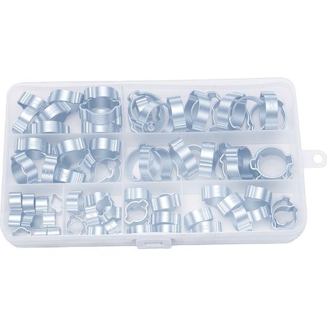 Colliers de serrage à Double oreille, 80 pièces, antirouille, élastique, en acier galvanisé, sertissage pour militaire (1/5)