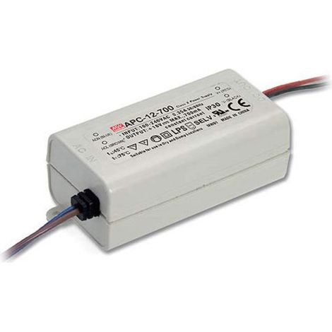 MEAN WELL APC-12-700 LED-Treiber Konstantstrom 12 W 0.7 A 9 - 18 V/DC nicht dimmbar, Überlastschutz