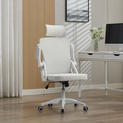 Chaise de bureau ergonomique en maille avec soutien lombaire réglable et appuie-tête - Chaise de bureau haute à dossier haut pour la maison/bureau(GO)