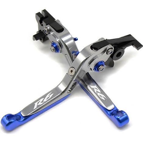 Leviers de frein et d'embrayage pour Yamaha YZF R6 (bleu)