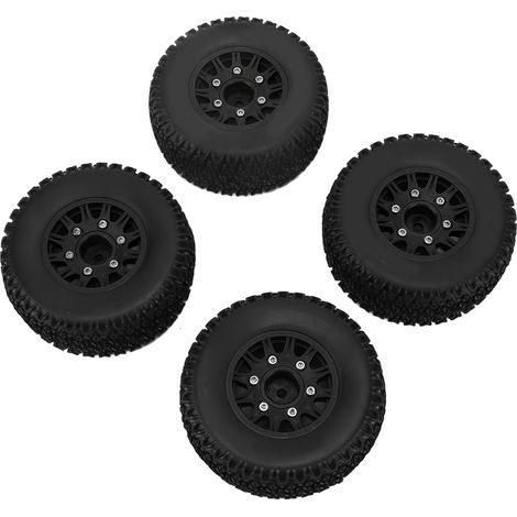 1/10 RC Short Course Truck Reifen, kompatibel mit ARRMA SENTON, TRAXXAS Slash, 12mm/14mm/17mm Sechskantaufnahme, schwarzer Reifensatz (1/5)