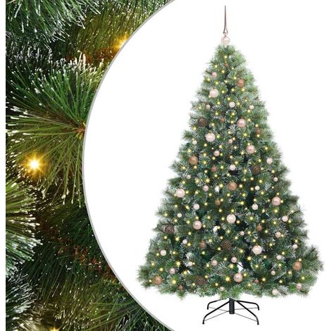 Sapin de Noël artificiel avec 300 LED Vert 210 cm PE et PVC - vidaXL