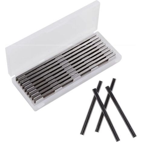 10 Lames de Rabot Réversibles en Acier Rapide HSS 82 x 5,5 x 1,2 mm pour Rabots Électriques – Compatible avec Modèles Standards (1/5)