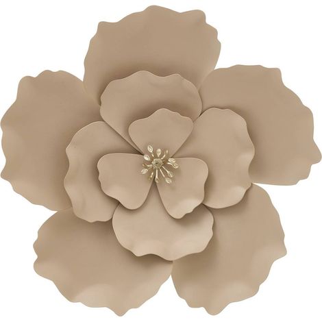 Décoration murale Flok 29x29cm beige - Atmosphera créateur d'intérieur (1/5)