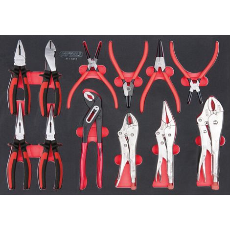 Ks Tools – Module de pinces 12 pcs – Largeur 564mm – Longueur 390mm – Acier au chrome-molybdène – Résistant aux huiles et produits chimiques (1/2)