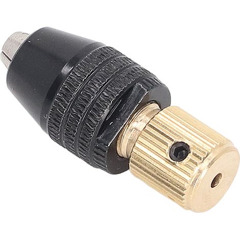 Lot 3 pièces mandrin 3 mors auto-serrant pour micro-perceuse, douille, tige rallonge ligne droite laiton alu, clé hex, trou 2.0 mm (1/5)