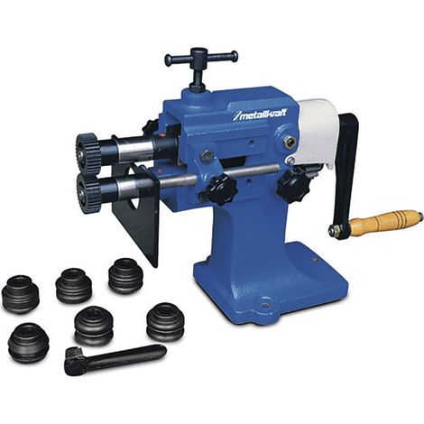 Bordeuse moulureuse manuelle 110 mm – Épaisseur de tôle jusqu'à 0,8 mm – 7 molettes standard pour pliage précis – Construction en fonte – Metallkraft