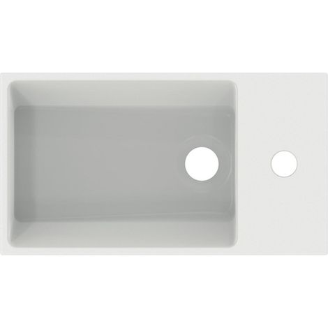Lavabo de main IS Extra, 1 hl., avec vidange, 450x250x150, fermé, blanc soie
