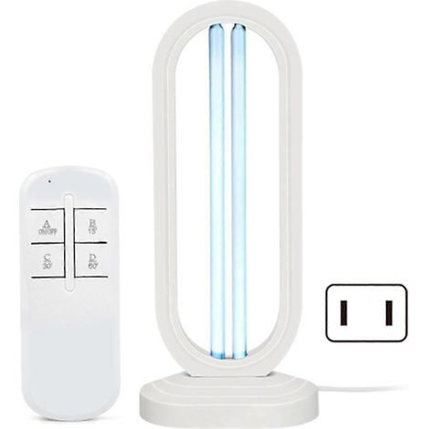 Lampada UV o ozono da 38 W, lampada germicida al quarzo portatile per la sterilizzazione domestica, bianca, spina USA (1/5)