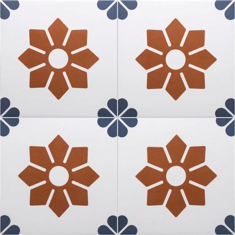 Carrelage Imitation Carreaux De Ciment 20x20 cm RIVOLI Fiore (1/2)