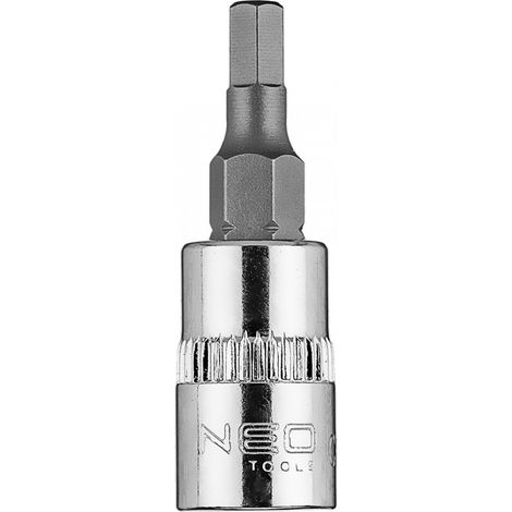 Embout hexagonal H4 sur douille 1/4", court, 37 mm (1/5)