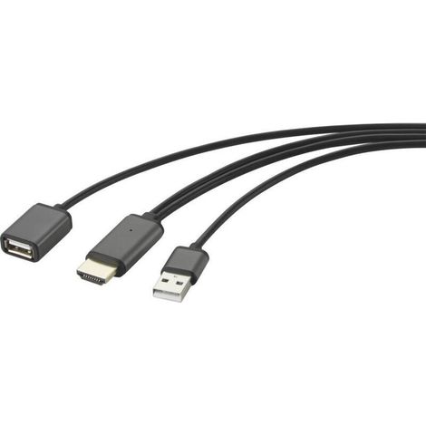 Adaptateur USB HDMI - Câble 2,00 m - Résolution 1080P - Pour Smartphone Tablette TV Projecteur - 1 Pièce (1/4)