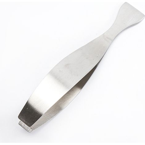 Küchenzange, Widerhakenzange, Fischzange, Edelstahl, 13 cm, gebogen (1/4)