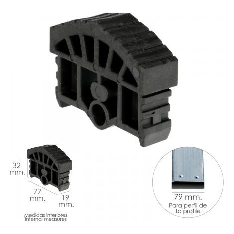 Contera escalera pronor 3 tramos y escalera 2 tramos con 12+12 peldaÃ±os ( perfil 79 mm.) (1/3)