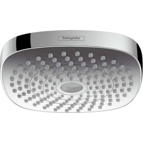 Hansgrohe Croma Select E - Soffione doccia, 18 cm, a 2 getti, cromato 26524000 (1/3)