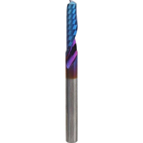 Spiralfräser, einschneidig, Wolframstahl, blau plattiert, CNC-Werkzeuge, 4x15x45