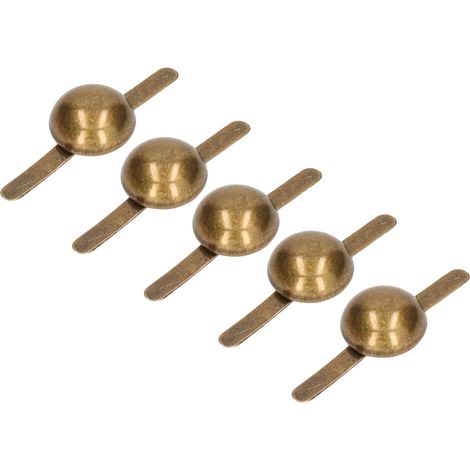 Lot de 200 clous décoratifs en métal, forme champignon, électroplacés bronze, finitions artisanal, pour vêtements punk, bricolage DIY, accessoires de couture. (1/5)