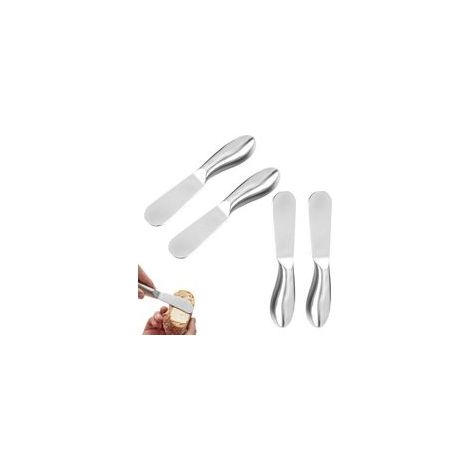 4 Pcs Couteaux à Beurre et à Fromage Couteau à Beurre en Acier Inoxydable Outils de Cuisine pour Couper ou Tartiner Beurre Fromage Confiture