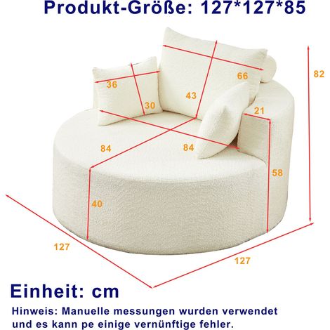 Fauteuil simple en mousse chenille, sans assemblage, moelleux pour salon, chambre, salon et salle de projection individuel