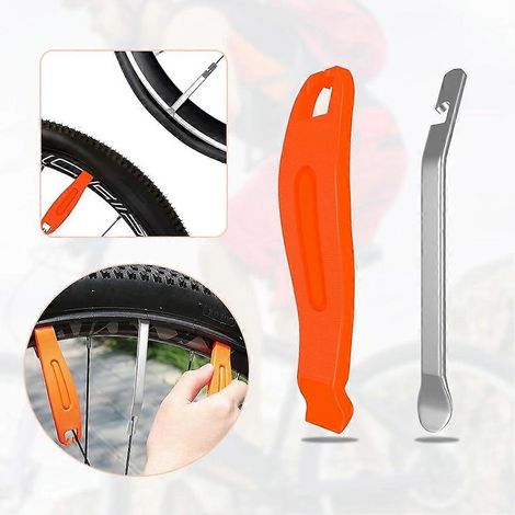 Démonte-pneus de vélo, outils spéciaux pour pneus de vélo de route et de VTT, démonte-pneus ultra-résistants et outils de démontage de pneus en acier inoxydable (1/5)