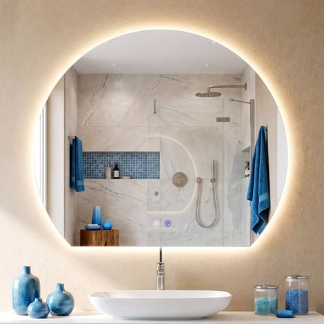 Miroir de salle de bain Baloni Ø 80 cm (1/5)