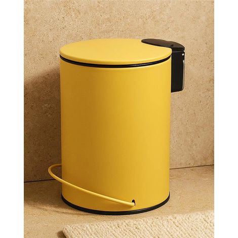 Exagonshop Pattumiera 3 L soft close in acciaio giallo Color