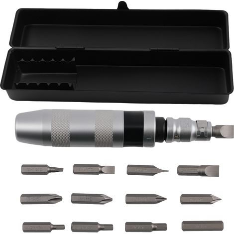 1/2" Drive Chrome Impact Driver Set 12pcs Bits Slotted Hex Soft Grip (1/5)