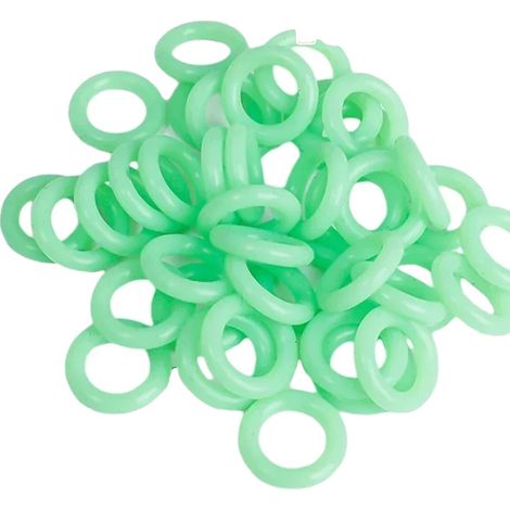 Anelli di fissaggio in silicone per picchetti da tenda, luminosi, versatili per il campeggio, 100 pezzi (1/2)
