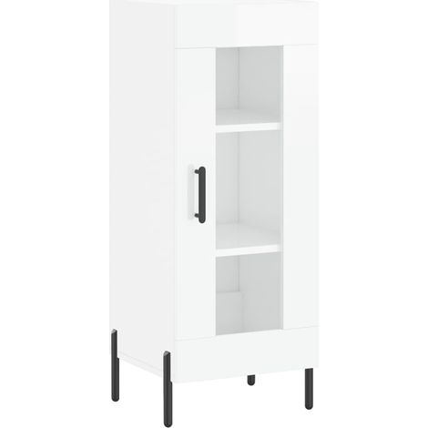Credenza buffet cassettiera mobile contenitore organizer cucina soggiorno lucido 34,5 x 34 x 90 cm derivati del legno bianco 020030593